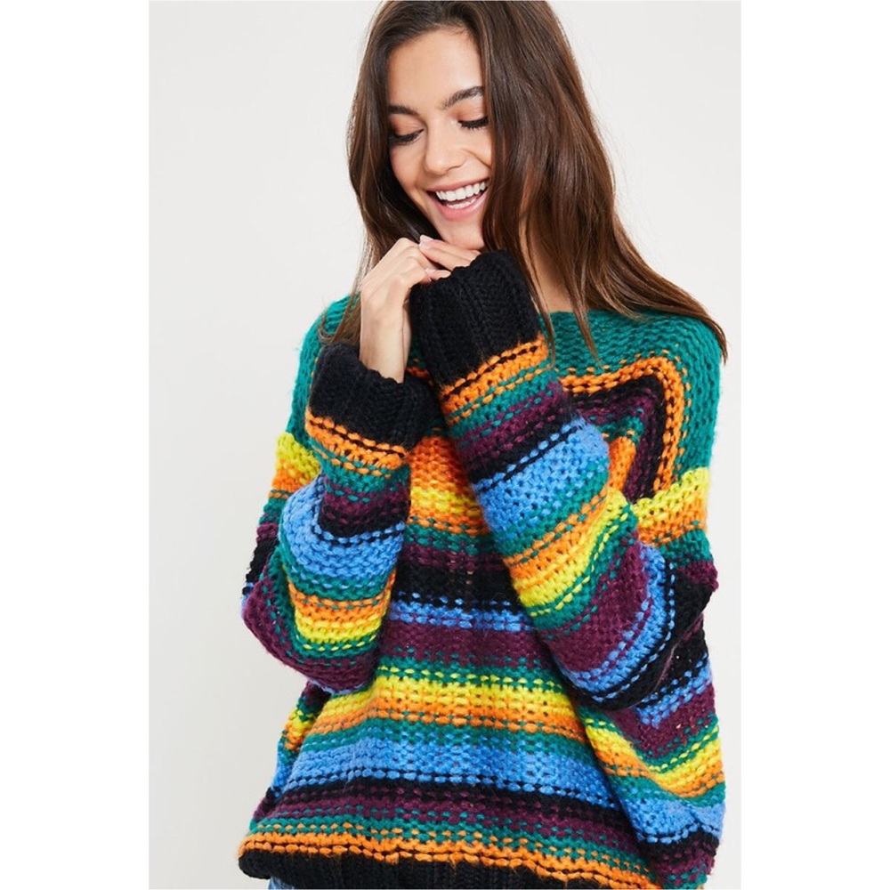❤️LAST 1! Cozy Striped Boatneck Pullover Sweater! - Picture 7 of 10